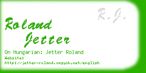 roland jetter business card